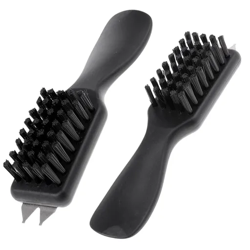 2pcs Durable Golf Shoes Brush Dirt Mud Remover, Nylon Cleaning Bristles with Shoehorn Handle and Spike Wrench