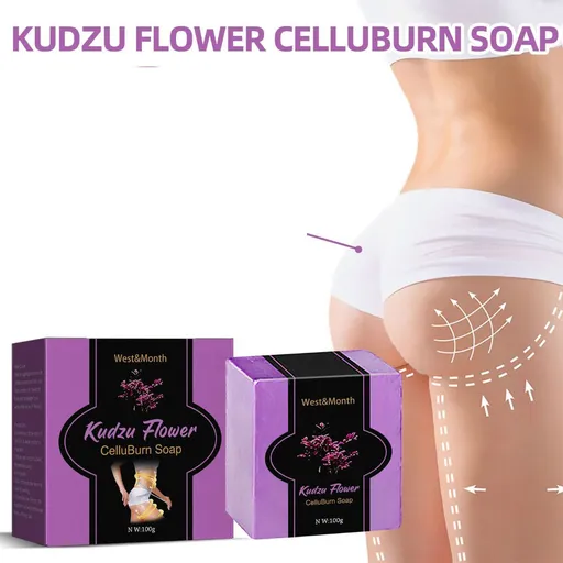 4Pcs Kudzu Flower CelluBurn Soap – Eliminate Cellulite, Tighten Skin & Regain Elasticity for a Sculpted Silhouette