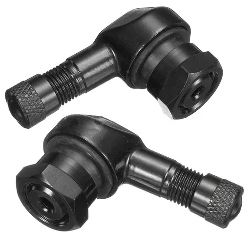 1 pairs Motorcycle Valve Stems Black 90 Degree Angle Tire Valve Stems Rim Hole Wheel Aluminum CNC Tyre Valves Tubeless