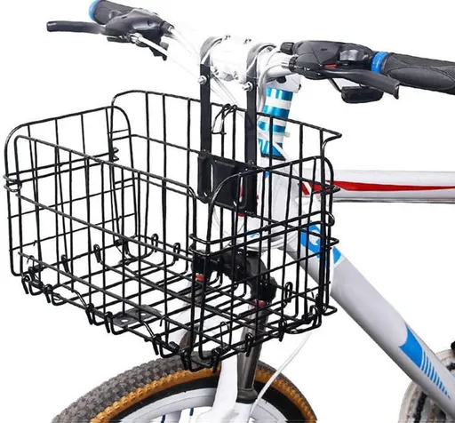 Bicycle Basket, Professional Front Bicycle Basket, Universal Handlebar Bicycle Basket, Small Bicycle Basket, Bicycle Crate, Black