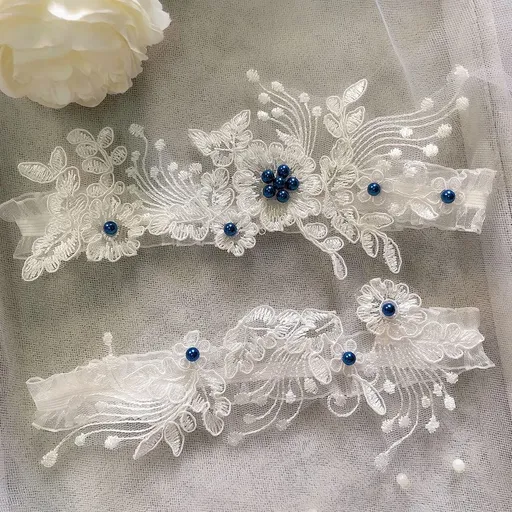 Garters for Brides Wedding Garter Elasticated Soft Lace Pearl Garter Bridal Wedding Accessories Bride to be Gifts