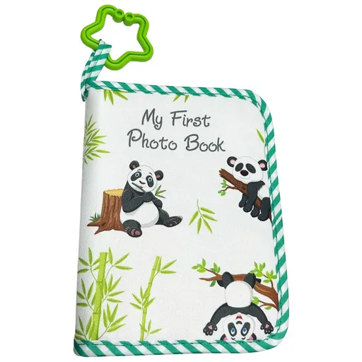 Baby Photo Album Baby Memory Book, Soft Cloth Photo Book First Year Memory Album Shower Gift for Newborn Toddler & Kids