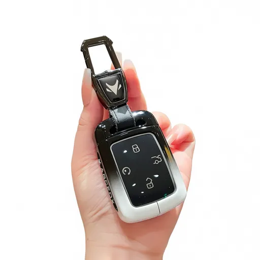 Fragrant car island Arcfox T1 Key Cover Gradient B/W Standard Type c gradient black and white single bag + metal buckle