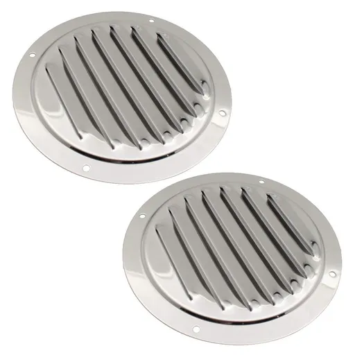 2 Pcs 5 " Round Louvered Air Vent, 316 Stainless Steel Marine Boat Vent Cover,louver, and air outlet, exhaust vent