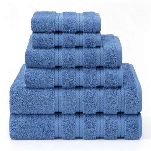 Medium Blue 34x34cm Pure Cotton Towel | Christmas Gentle Household Gift | Soft Square Face Towel For Home