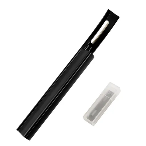 DIY Leather Surface Treatment Arc Thinning Knife Thinning Tool Leather Thinning Knife Leather Carving Tool Peeling Knife With three blades（Black）