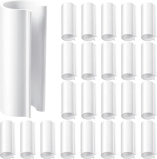 32 Pcs PVC Pipe Clips Pool Cover Clamps for Above Ground Pool Greenhouses, Row Covers, Garden, Shelters, Bird Protection, 2.4 Inch Long(for 1/2 Inch PVC Pipe,White)