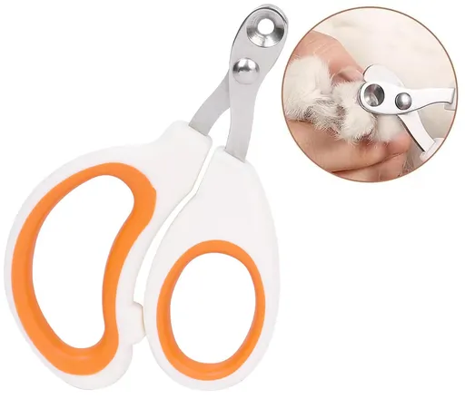 Cat Nail Clippers with Circular Cut Hole -Avoid Over Cutting Pet Nail Clippers -Sharp Angled Blade Professional Paw