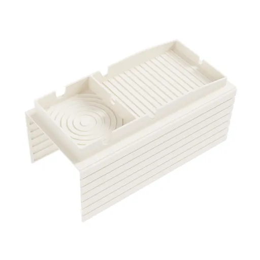 Beige Multi-Function Sofa Cup Holder Tray, Silicone Drink Organizer, Adjustable and Easy-to-Clean Sofa Armrest Storage Box for Drinks, Snacks, and Gadgets