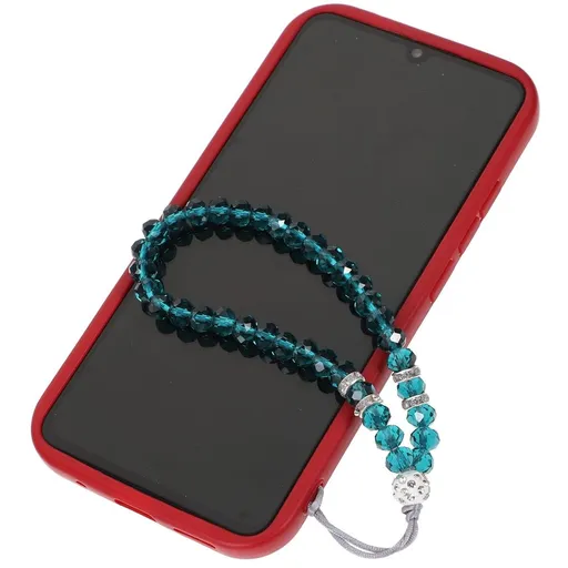 Blue Crystal Glass Phone Wrist Strap Durable and Beautiful 2Pcs