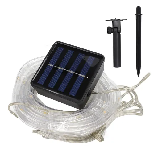 Solar Rope String Lights Waterproof High Brightness LED Solar String Lights for Garden Balcony Christmas Decoration Warm Light