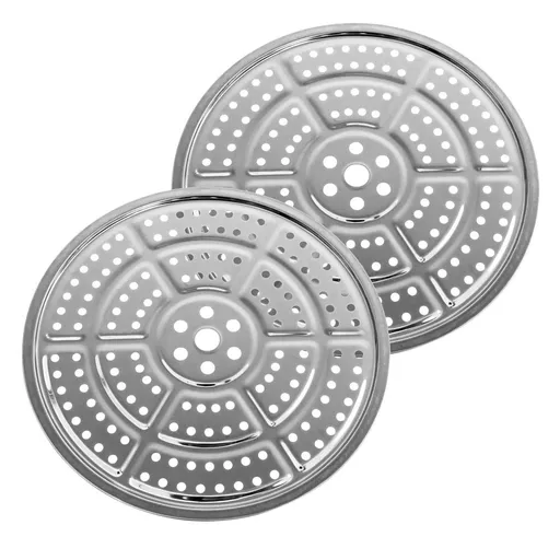 Stackable Stainless Steel Canning Rack 2 Pack, Perforated Steaming Tray Matching Canning Rack And Pressure Canner Rack For Batch Home Food Preservation Prep