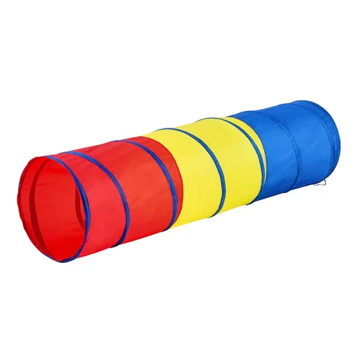 Kids Play Tunnel Tent for Toddlers, Colorful Pop Up Crawl Tunnel Toy for Baby or Pet, Collapsible Gift for Boy and Girl Play Tunnel Indoor and Outdoor Game Red/Yellow/Blue Multicolor