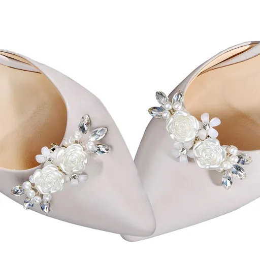 2 PCS Rhinestone Shoe Clips, Detachable Bridal Wedding shoe Charms Accessories Heels Shoe Decoration