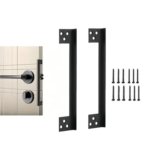 2 Pcs Door Latch Guard Plate 11 Inch Outswing Angle Latch Protector Shield L Shaped Security Reinforcement Striker Plates to Block Access to Door Lock Deadbolt