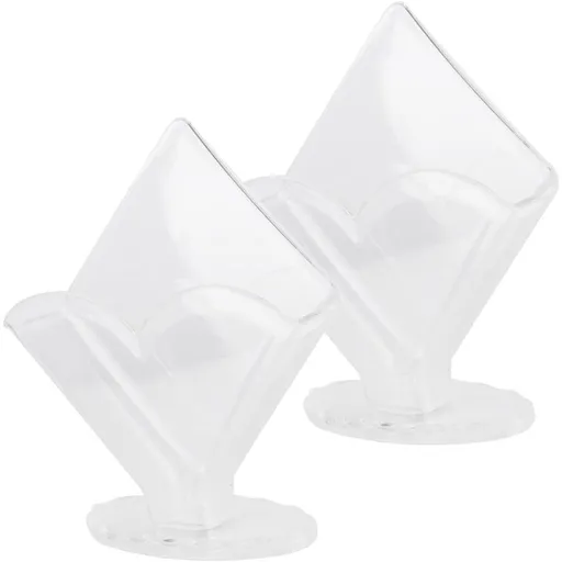 Cocktail napkin holder 2-piece set, acrylic transparent coffee filter holder, modern design, used for dining table and kitchen decoration（Square towel paper box）