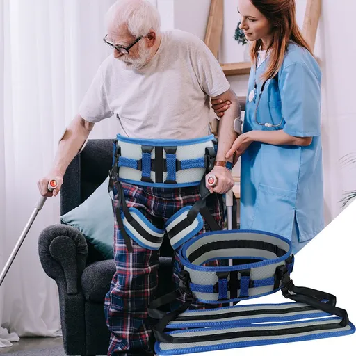 Medical Nursing Gait Belt, Non-Slip Transfer Nursing Sling with Handles, Mobility Standing and Lifting Aid Transfer Belts for Disabled