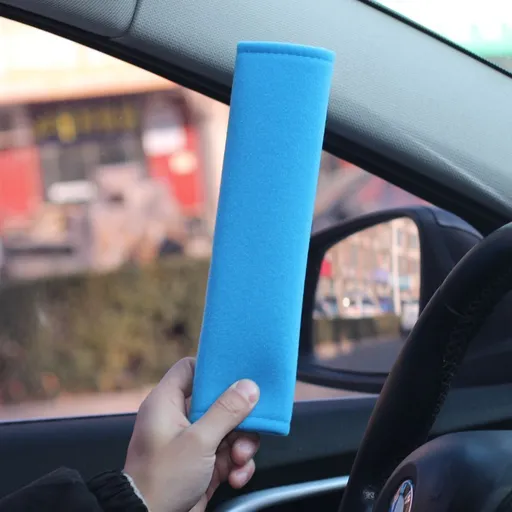 Car Seatbelt Shoulder Pad Velvet Comfort Cover Blue [velvet] shoulder pad 1 piece [high quality]