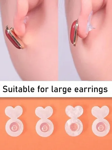8Pcs Silicone Earring Lifters invisible Earring Back Supports For Sagging Ears Earring Support For Securing Jewelry Accessories