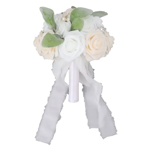 Wedding Bouquet Vivid Color Holding Flowers Romantic Handmade Elegant Holding Flowers For Parties Offices Shops Gardens Bridal Style 26x20cm/10.23x7.87in Type A
