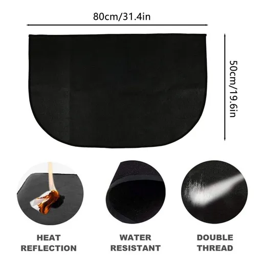 Fireproof Mat for Fireplace, Hearth & Grill Floor Protector 50X80CM