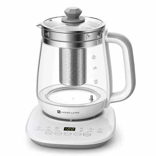 HOPER LAYER FA-K1501 Electric Glass Tea Kettle 1.5L Tea Maker SAA Certified