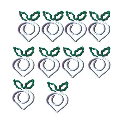 10x Colorful fruit Note Shape Paper Clips Bookmark Binder Office School Supplies - White