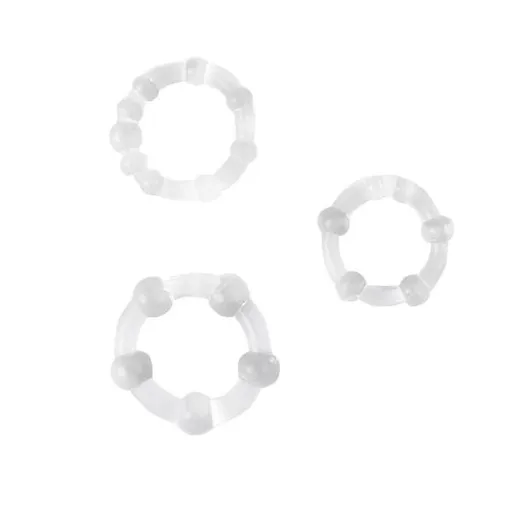 House Of Dasein Silicone Cock Rings Set 3 Bdsm Delay Ejaculation Pleasure Enhancement - Black - Type 2