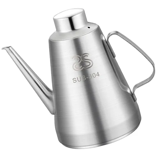 Stainless Steel Oil Dispenser with Ergonomic Handle, Plated Kitchen Oil Storage Container for Cooking