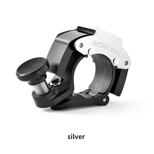2 Pack Silver Mini Bicycle Bell - Lightweight Aluminium Alloy Handlebar Ring with Crisp Sound, Compact Safety Horn for Road and Mountain Bikes