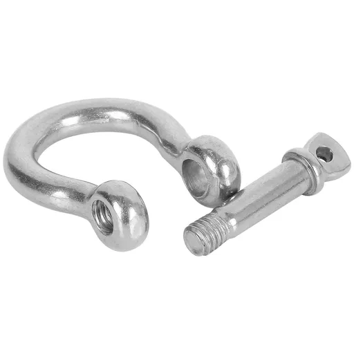 20 PCS Stainless Steel M6 Screw Shackle 1/4 Inch Chain Shackle Bow Shackle Clevis Heavy Duty Screw Pin Shackle for Anchor