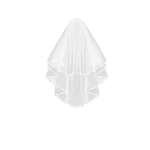 Bride To Be Hen Veil Sash Tiara Hens Night Bridal Shower Kitchen Tea Accessories - Plain Veil