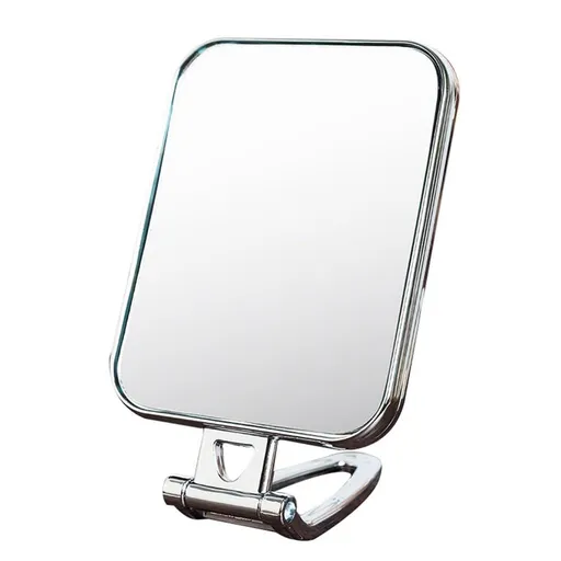 Plastic Folding Mirror Beauty Double Sided Handheld Mirror Vanity Mirror Makeup Daily Mirror adjustable stand