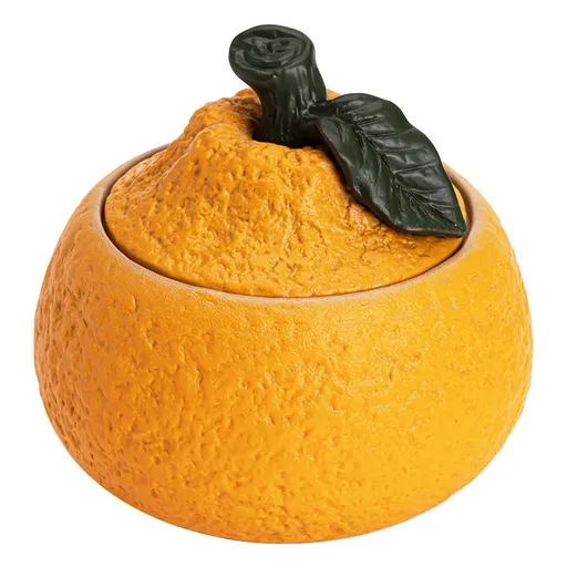 Orange Ashtray Windproof Dustproof Household Desk Tea Table Office Large Capacity Modern Minimalist Style Ceramic Material Orange