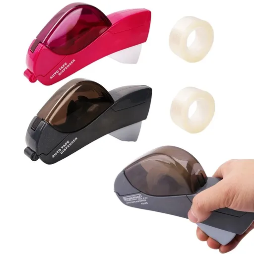 One Hand Auto Tape Dispenser, Automatic Tape Dispenser, Handheld Tape Gun, Safety Blade Tape Dispenser, Gift Wrapping Packaging Tape Tool, Portable Adhesive Tape Gun, Automatic Tape Dispense, Black