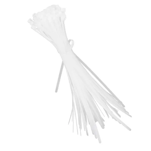 100Pcs Cable Ties Multiple Use Fastener Thick Thin Nylon Zip Wraps Supplies 8 x 400White