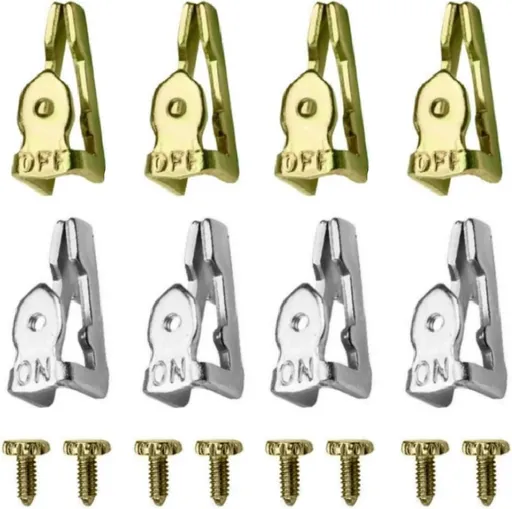 156T1978A Time Switch Tripper Kit for Intermatic T100 T7000 WH40 Series Timers, Includes 8 Metal Trippers (4 Silver ON / 4 Gold Off) and Set Screws