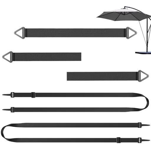 6Pcs Parasol Fixing Strap, Effective Wind Resistance, Firm and Quiet Connection, Fit Most Large Size Umbrellas