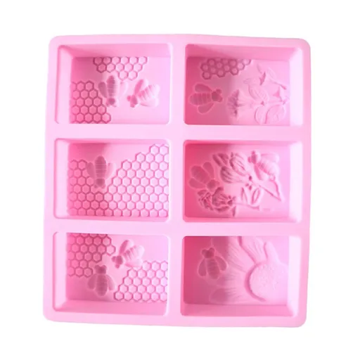 Bee Soap Silicone Fondant Molds - Honeycomb Cake Molds Beehive Ice Cube Tray Chocolate Mold Set for Cookies Mousse Pudding