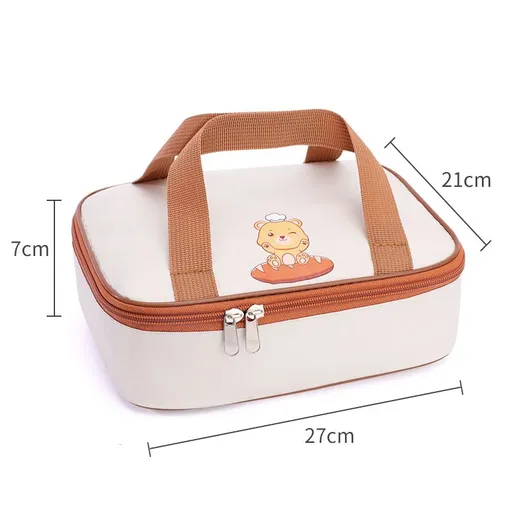 Insulation Lunch Bag Senyi Xin Oxford Cloth T2023 Apricot Large with Screw