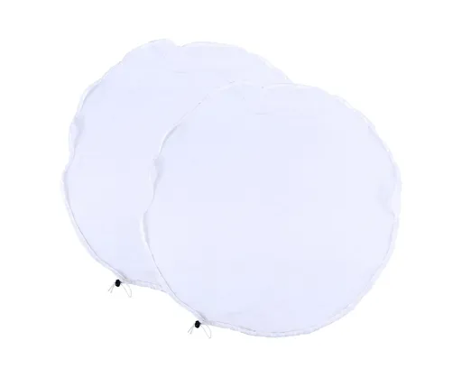 2Pcs Mesh Rain Barrel Cover - White