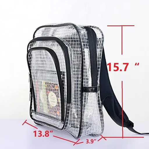15.7 inch ESD anti-static clear pvc backpack,cleanroom engineer tool bag for engineer working in clean rooom