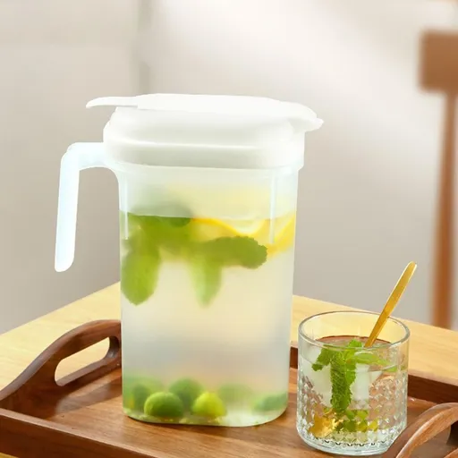 Cold Kettle with Lid | 2 Liter Beverage Dispenser & Pitcher for Iced Tea, Lemonade, and Mixed Drinks | Plastic Drink Container for Home, Parties, and Outdoor Use