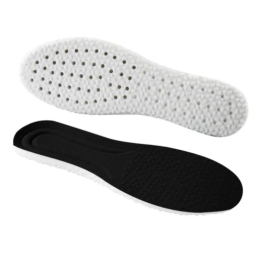 1 Pair Memory Foam Arch Support Insoles, Cushioned Massage Shoe Inserts for Men and Women, Black, Size 43-44