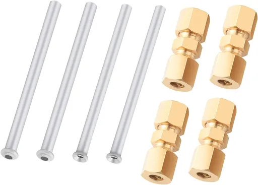 Brake Lines Fitting Kit for 3/16 Brake Line,2PCS Bubble Flared and 2PCS Double Flare and 4PCS 3/16 Brake Line Union Connector Fittings,Universal Brake Line Repair Kit for Car