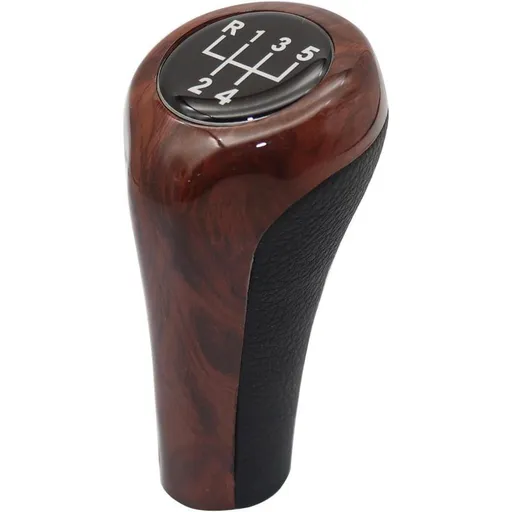 5 Speed Wood Grain Manual Gear Shift Knob Compatible with E81 E82 E87 E46 E90 E91 E92 E60 E61 E63 X1 E84 X3 E83