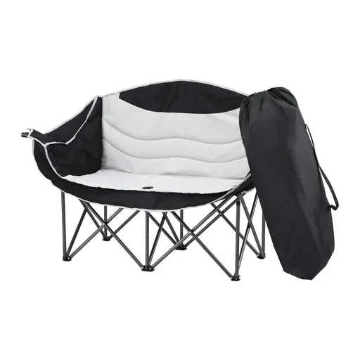 Weisshorn Camping Chair Double Folding Moon Chair Portable Seat 240KG