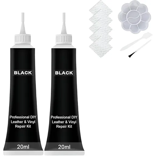 Leather Repair Gel, professional leather repair kit for car seat, furniture, sofa couch, jacket, shoes, vinyl repair kit for any leather surface and color