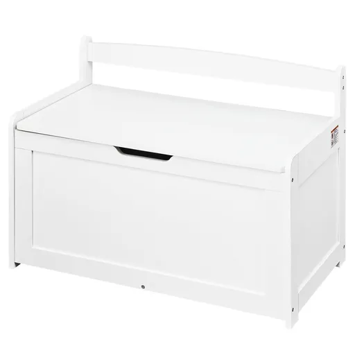 Kids Toy Storage Bench Wooden Toy Box Chest 32.68 x 17.91 x 24.02" White