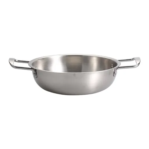 Stainless Steel Instant Noodle Pot , 7.1" Korean Ramen Noodle Pot with Handles Stainless Everyday Pan Golden Korean Cooking Pot for Soup Noodle Pasta Home and Outdoor Dishwasher SLE